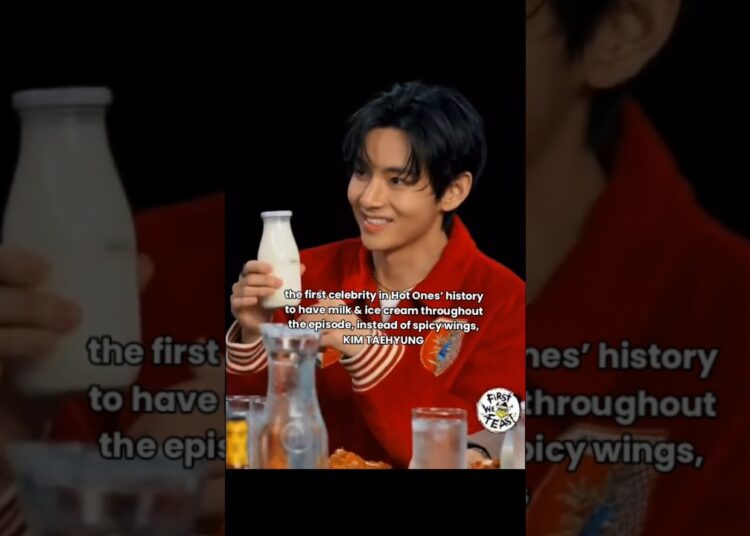 first celebrity in Hot Ones to have milk & ice cream throughout the episode, instead of spicy wings