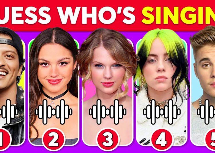 Guess WHO’S SINGING 🎤🎵 | Celebrity Song Edition | Bruno Mars, Olivia Rodrigo, Taylor Swift, Doja Cat