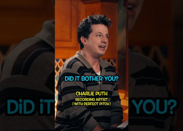 Charlie Puth on hearing out of tune songs. #piano #charlieputh #shorts