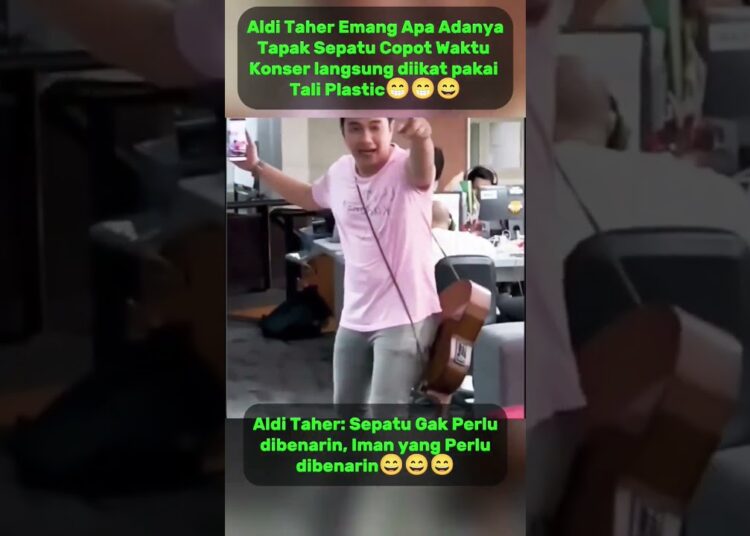 Aldi Konser dengan Sepatu diikat Tali Plastic #alditaher #dewipersik #artist #videoviral #shortvideo