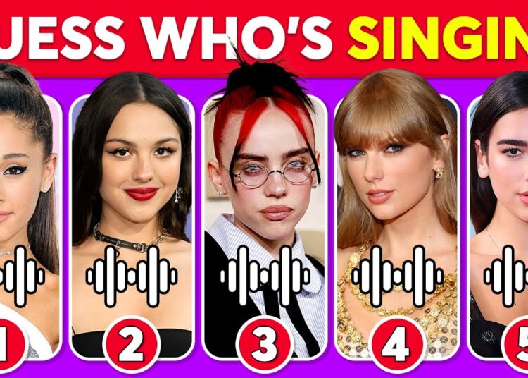 Guess WHO’S SINGING 🎤🎵 | Female Celebrity Edition | Taylor Swift, Billie Eilish, Olivia Rodrigo, SZA