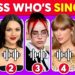 Guess WHO’S SINGING 🎤🎵 | Female Celebrity Edition | Taylor Swift, Billie Eilish, Olivia Rodrigo, SZA