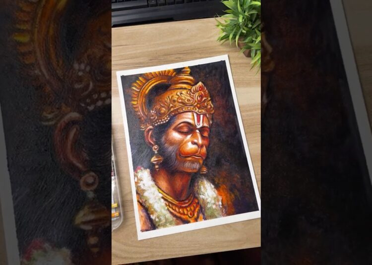 Hanuman ji Drawing, #shorts #art #drawing #hanuman
