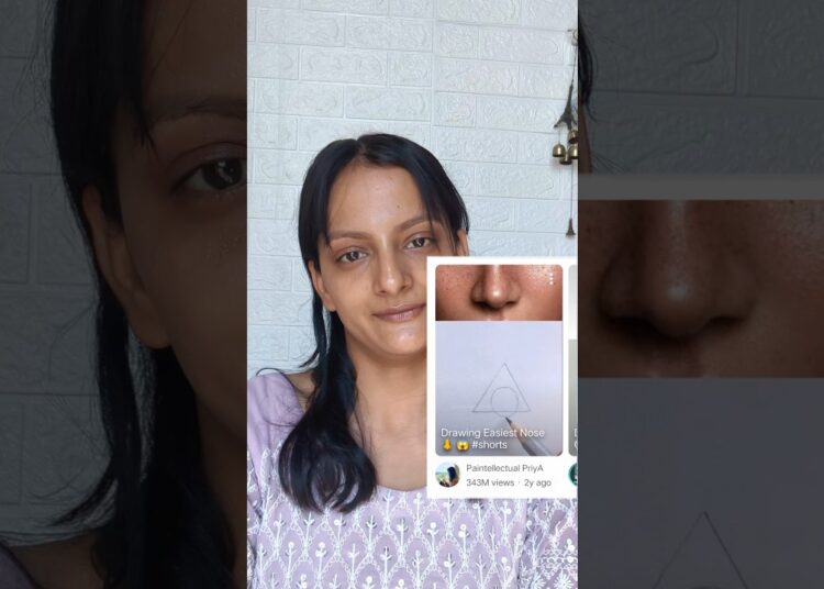 Easiest way to draw Nose by @PaintellectualPriyA #nose #drawing #art #artist #ashortaday