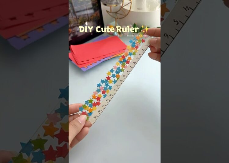 Easy cutest ruler 📏 📐 ✨ #shorts #art #diy #craft #youtubeshorts