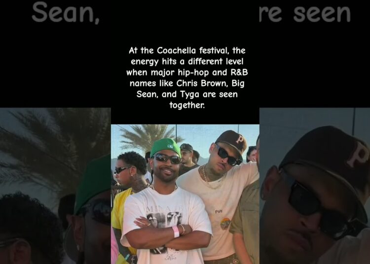 HIP-HOP ROYALTY TOGETHER AT COACHELLA?! Chris Brown, Big Sean & Tyga spotted!#shorts