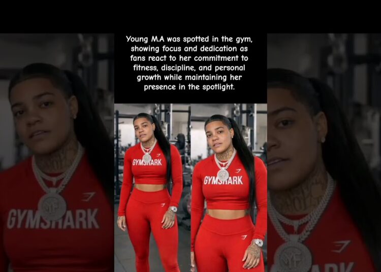 Young M.A Shows Dedication to Fitness Journey 😳🔥 #celebrity