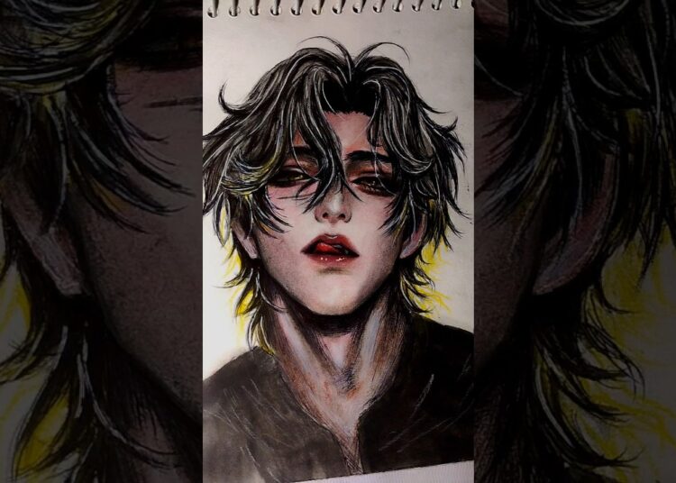 Anime character realistic amezing #youtube #art #drawing #anime #shorts #youtuber#shortvideo #artist