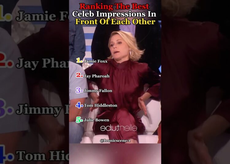 Ranking The Best Celeb Impressions In Front Of Each Other#celebrity #shorts #viral #ranking