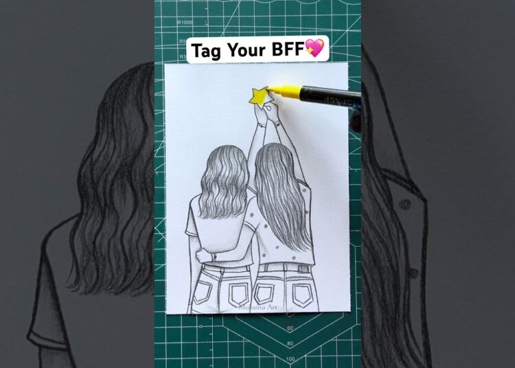 Tag Your Bestfriend💖💜 #shorts #craft #art #drawing #crafts #bestfriend