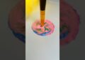 Royal blue Glit, pink One Stroke Relax 🎨 Relaxing Satisfying #youtubeshorts #shortsfeed #art #colors