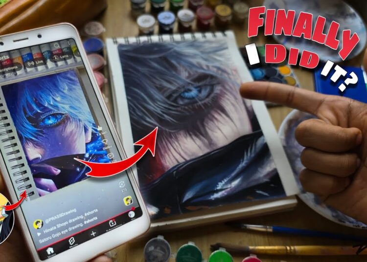 Recreating Your Favorite Artist Youtubers Drawing With 20rupees Watercolor Only..!|Part 2