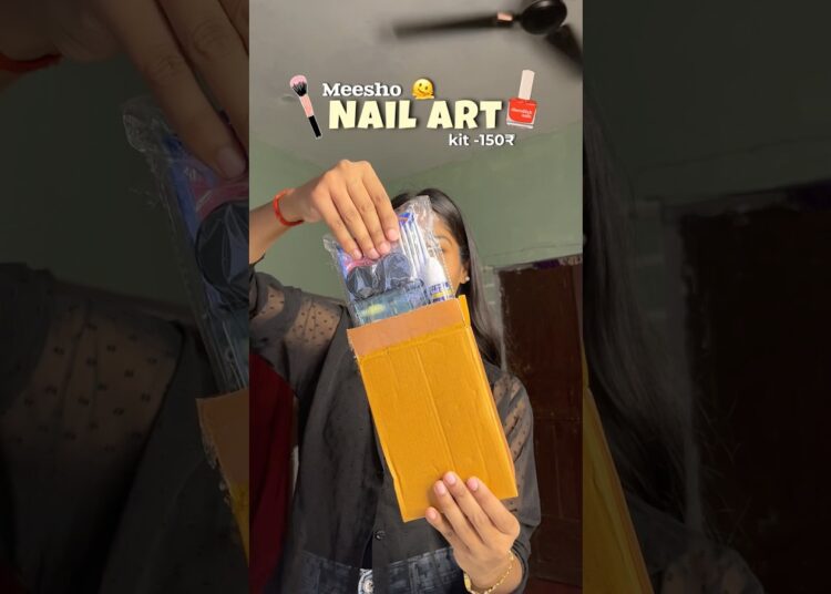 Meesho Nail Art Kit for 150₹ only 😳💅 #shorts #nailart #naildesign