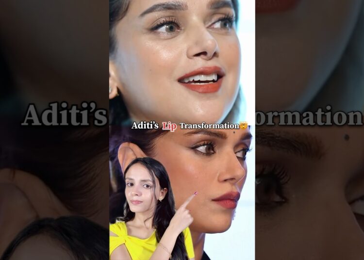 Aditi rao hydari’s transformation😲#shorts#lipfiller #celebrity #aditiraohydari #transformation
