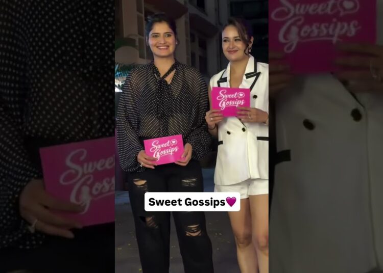Arti Singh & Yuvika Chaudhary spotted for podcast Sweet Gossips…..#artisingh #yuvikachaudhary #e24