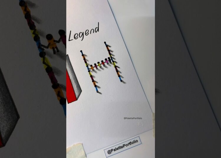 Letter “H”. BEGINNERS to LEGEND. #howtodraw #art #drawing #artist #shorts