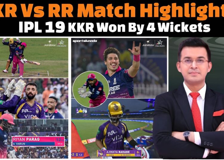 Rajasthan Royals vs Kolkata Knight Riders full match highlights IPL 2026 today.