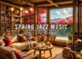 Smooth Jazz Instrumental Music in Lakeside 🌸 Cozy Spring Coffee Shop Ambience & Jazz Relaxing Music