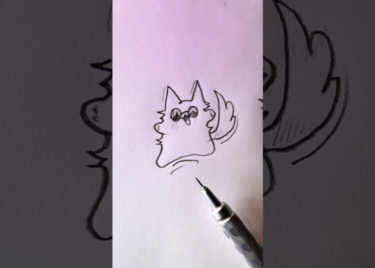 Gojo as a Cat?! 😳🐱 #drawing #foryou #art #shorts #howtodraw #easydrawing #tutorial #sketch #artist
