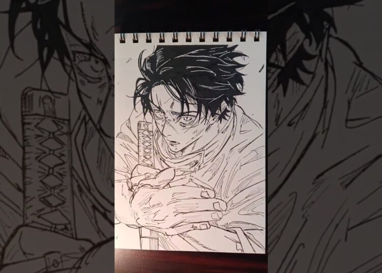 Yuta Okkotsu drawing ✨ #shorts​ #artist​ #yuta​