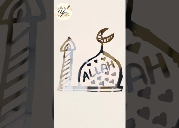 beautiful art Allah ❤️#calligraphy #art #magic #youtubeshorts #drawing #trending #viral #allah #dua