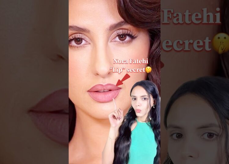 Nora Fatehi lip secret😲✅#shorts #celebrity #norafatehi #liptreatment #lips #bollywood #makeup