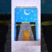 Beautiful Kaaba Painting Under Moonlight | Islamic Art 🌙 #artshorts #shorts #art
