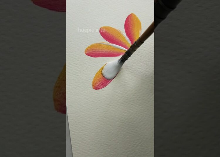 Easy Flower Painting Idea #art #painting #shorts #shortsfeed #youtubeshorts #acrylicflowerpainting