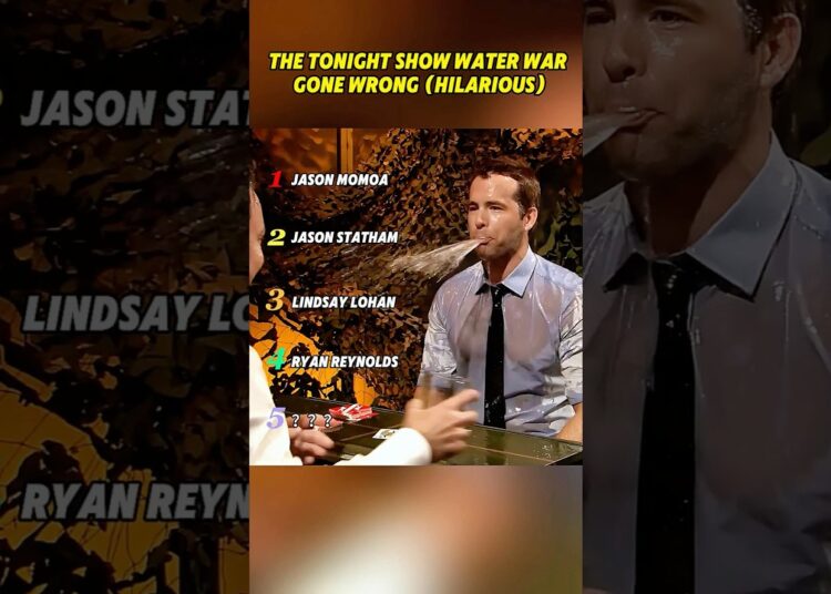 The Tonight Show Water War Gone Wrong (Hilarious) #celebrity #funny #trending #youtube