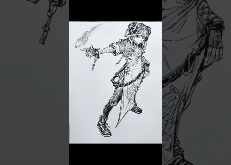 Peak anime skill#anime #pro #art #drawing #music #illustrationnation #sketch