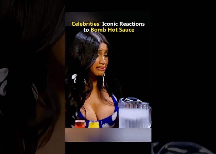 Celebrities’ Iconic Reactions to Bomb Hot Sauce.#usa #hotones #celebrity #fyp #reaction #youtube