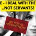 MARKLE. ” ONLY THE QUEEN – I DON’T DEAL WITH SERVANTS” #royal #meghan #princeharry