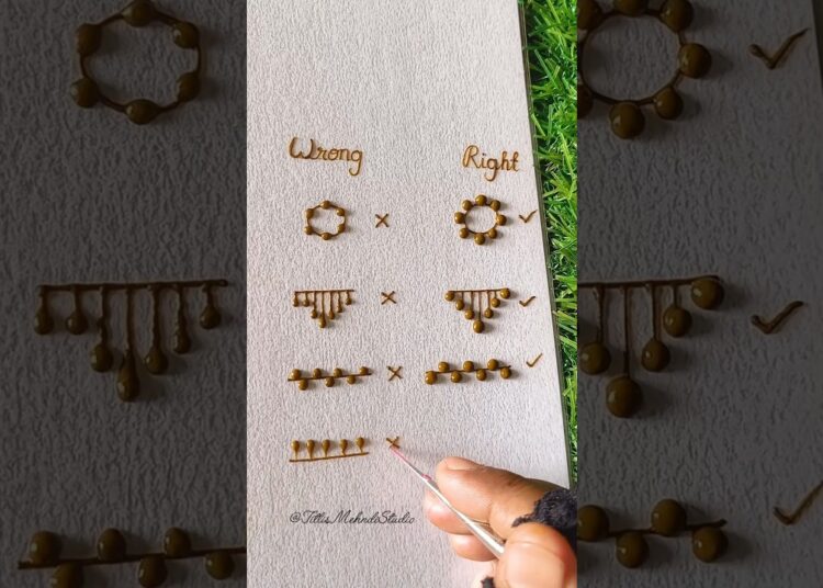 Wrong❌ vs Right✅  Mehndi design || Do this beginners artist | #mehndi​ #doanddont​ #art​ #shorts​