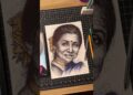 A Tribute To Asha Bhosle Ji 🙏 #shorts #art #drawing #ashabhosle