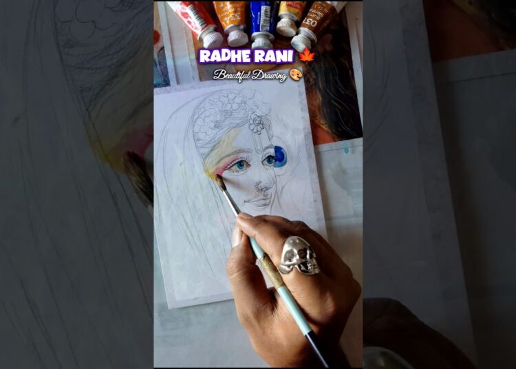 Please Support Me 🙏🥺#artshorts #radharani #drawing #artist #art #radheradhe