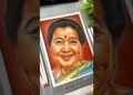Asha Bhosle Ji 🙏 Tribute Drawing #shorts #ashabhosle #art #drawing
