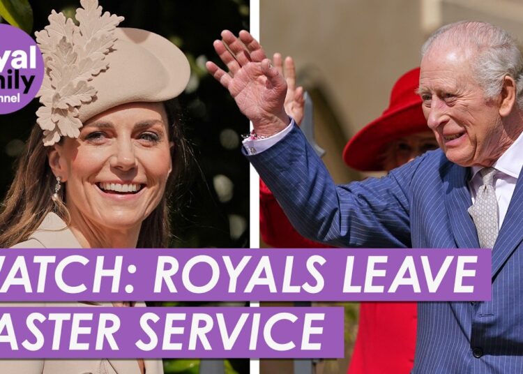 WATCH: Royal Family depart St George’s Chapel, Windsor