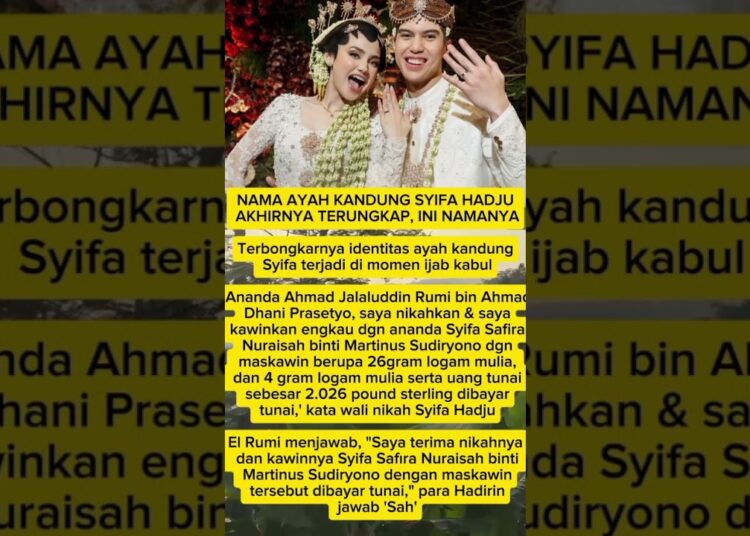 Terungkap Saat Ijab Kabul! Nama Ayah Kandung Syifa Hadju Bikin Heboh #artist