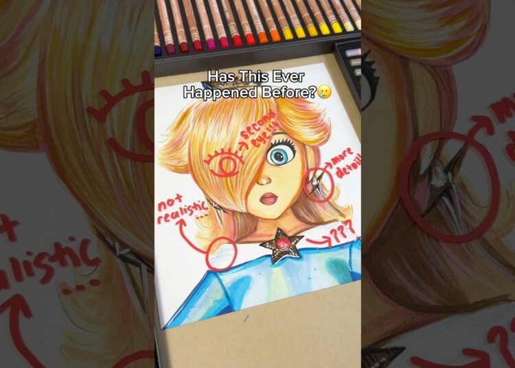 POV: Your Art Teacher Corrects Your Art…😭💔 (RIP Princess Rosalina) #art #drawing #shorts