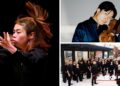 L-R (clockwise): Conductor Elim Chan (Photo courtesy of the artist); violinist Kerson Leong (Photo courtesy of the artist); The Orpheus Choir of Toronto (Photo courtesy of Orpheus Choir)