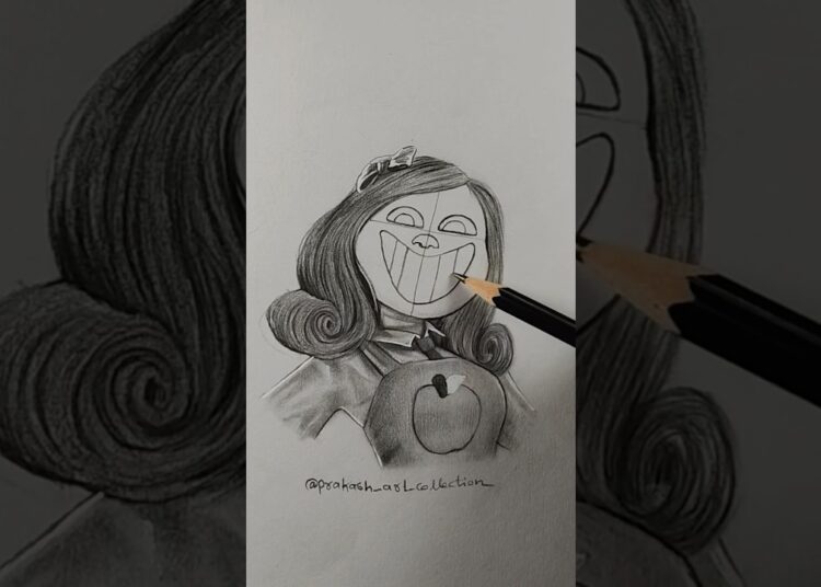 Drawing miss delight from poppy playtime ❤️✍️  #art #artist #cartoon #drawing #paint #anime #shorts