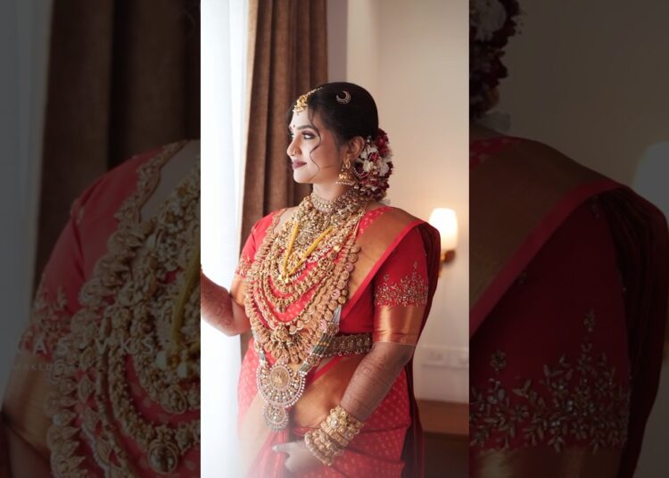 Kerala Wedding Premium Bridal Makeup | Vikas Vks Makeup Artist #shorts #vikasvksmakeupartist  #bride
