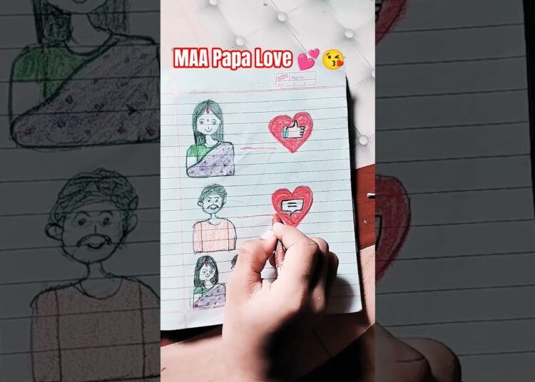 Maa Papa Love 💕🥰😘#art #trending #viral #artist #drawing #painting #shorts #youtubeshorts #shortsfeed