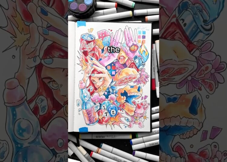 How to Draw DOODLE ART!! 👀🎨 #arttutorial