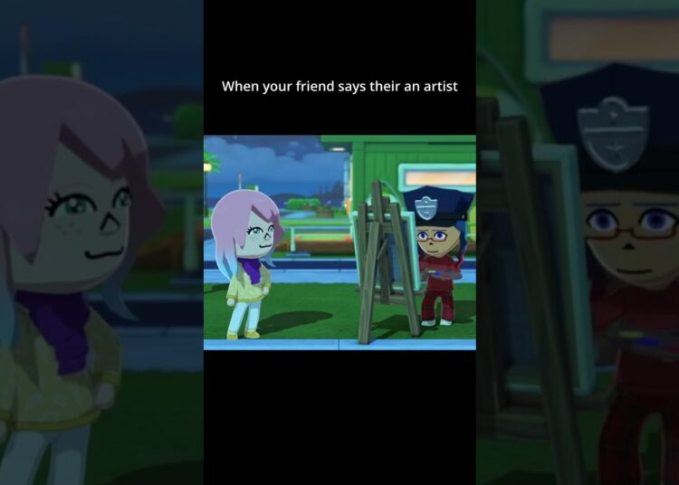A true artist in #tomodachilifelivingthedream #tomodachilife