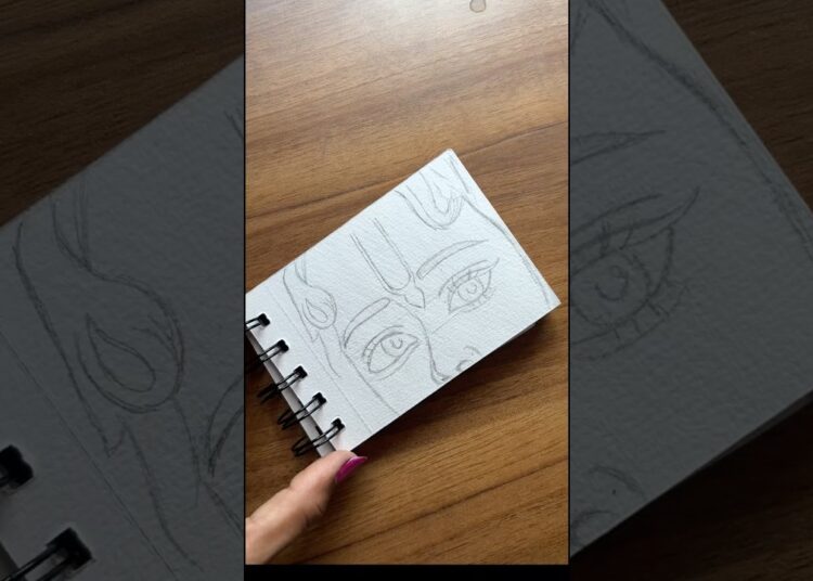 Drawing Krishn Eyes Step by Step #drawing #painting #krishna #artist #viralvideo