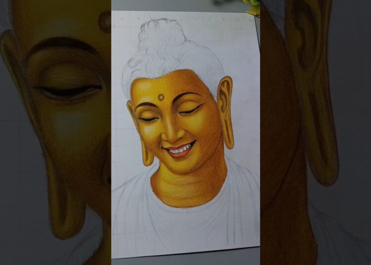 Gautam Buddha drawing #art #drawing #shorts #artist