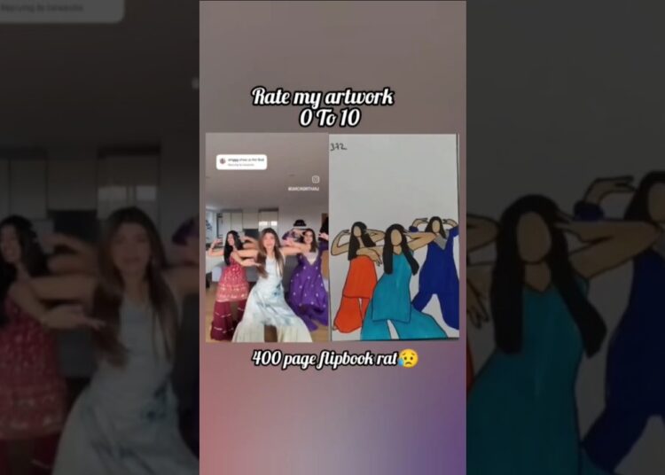 shararat song on flip book art 💃#foryou #flipbookanimation #youtubeshorts #artist #1million #shorts