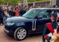 Royal Sighting: Prince William and Princess Catherine Arrive and Depart Buckingham Palace