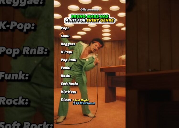 Bruno Mars Has a Hit Song In EVERY Genre